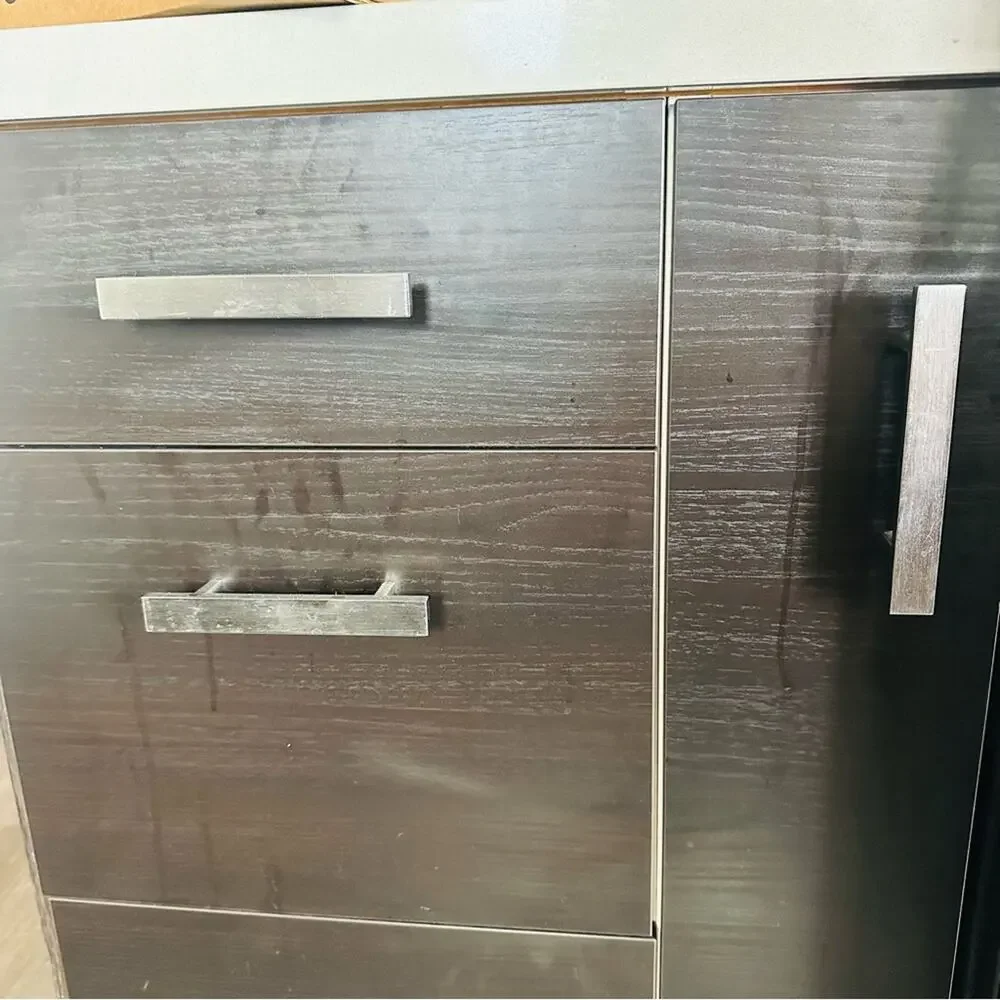6 Brushed Silver Stainless Steel Cabinet Drawer Pulls Handles Oversize Hardware